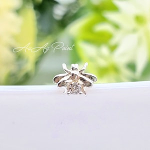 20G, Bee 925 SILBER Ohrringe, Knorpel, Helix, Conch, Ear lobe