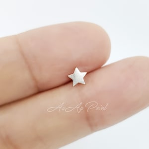 20G, Plain STAR 925 SILVER Oorbel, Kraakbeen, Helix, Schelp, Oorlel