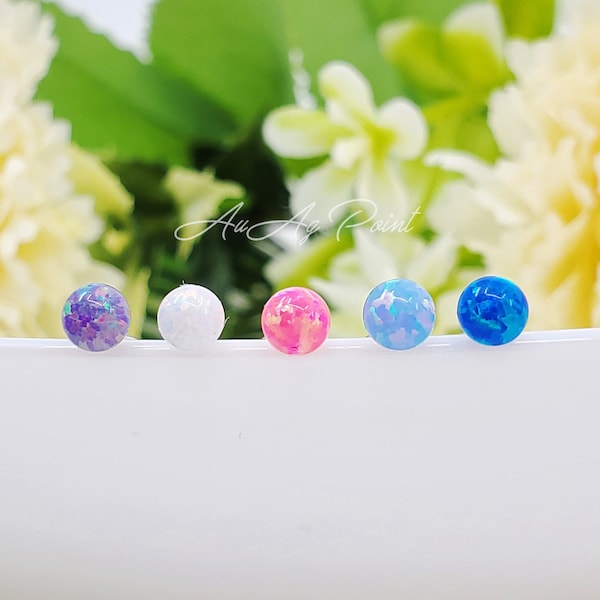 20G, Färgad godisboll 925 silverörhänge, brosk, helix, snäcka, örsnibb