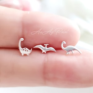 20G, Dinosaurier 925 SILBER Ohrring, Knorpel, Helix, Muschel, Ohrläppchen