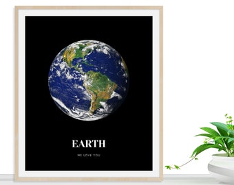 Earth Print Wall Art as a Minimalist wall art print for your Home & Office