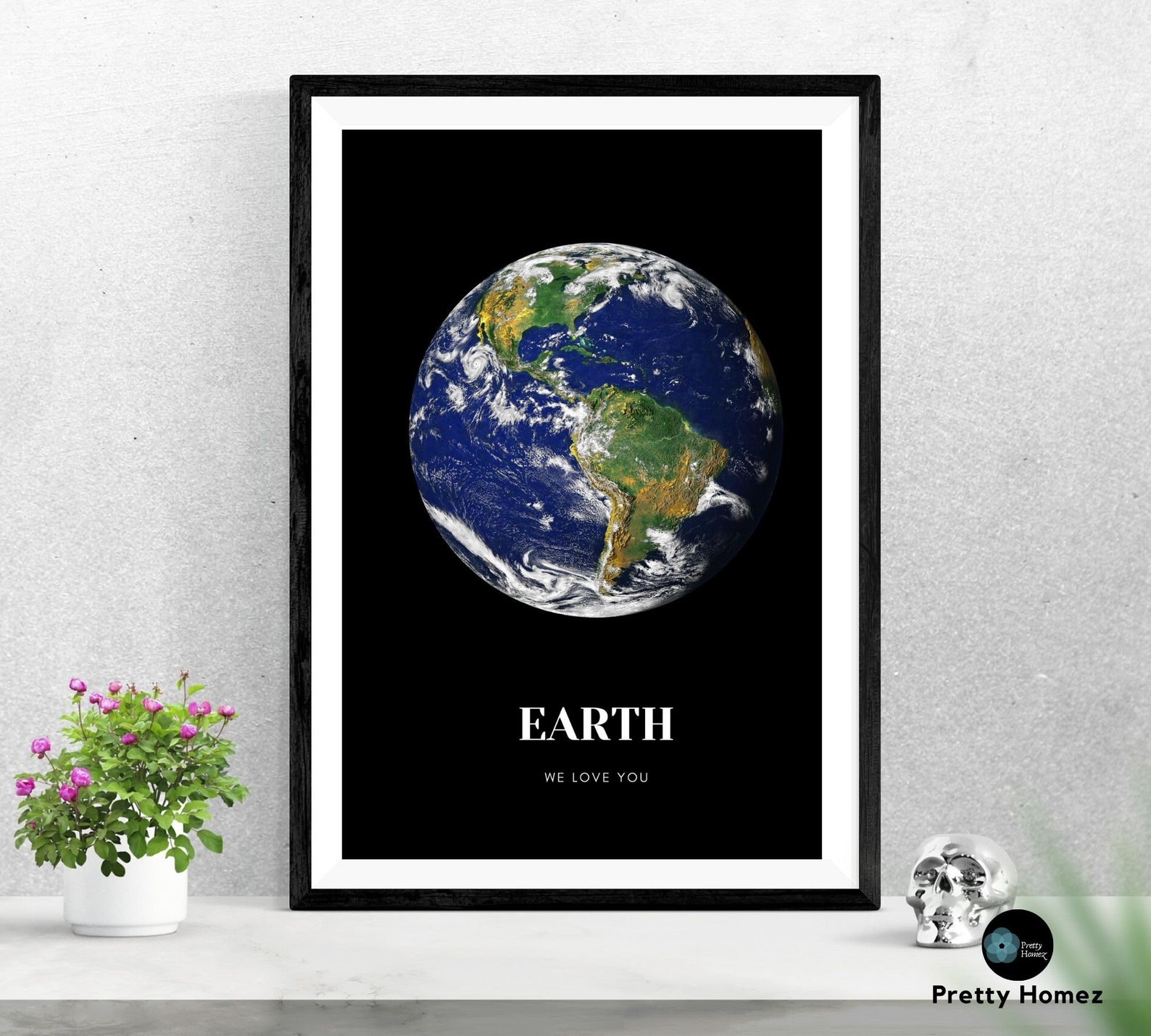 Earth Print Wall Art as a Minimalist Wall Art Print for Your Home