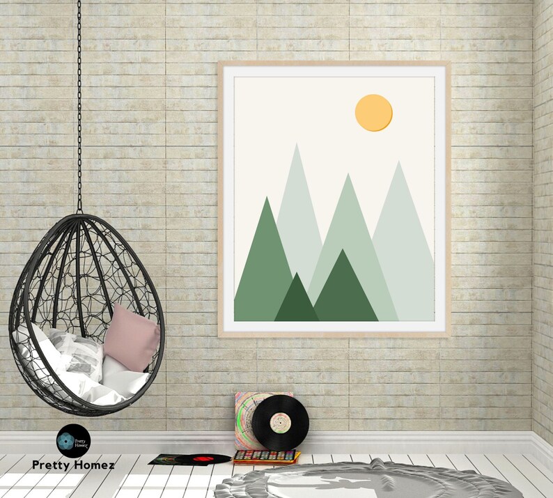 Minimalist Landscape Wall Art Print Etsy