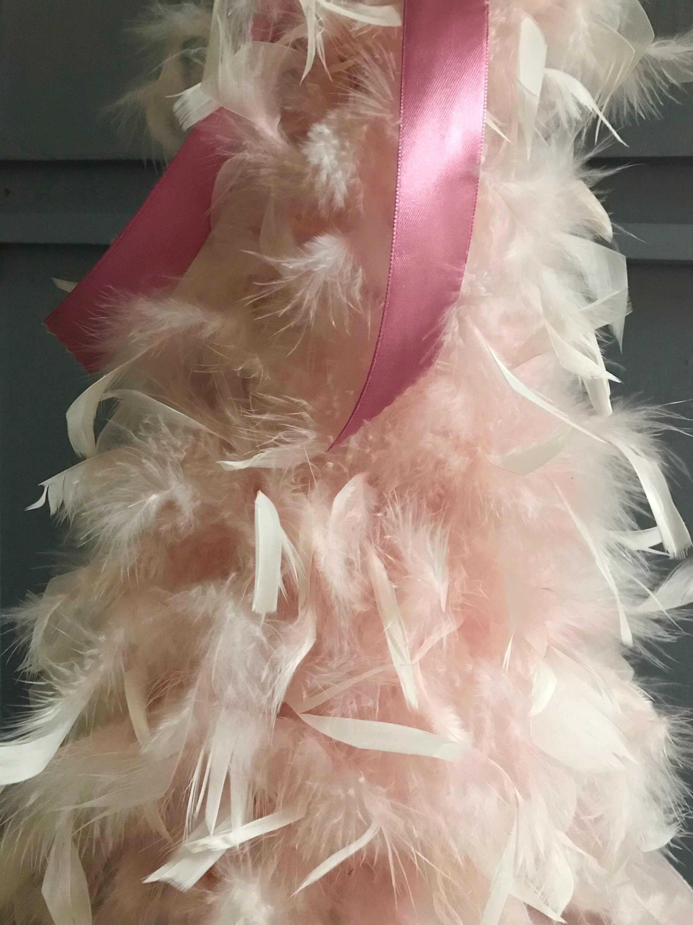 Blush Pink Feather Christmas Tree. Shabby Chic Fluffy Powder Etsy