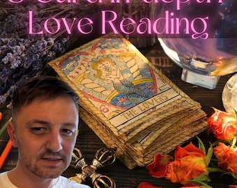 8 Card In Depth Love Tarot Card Reading, Psychic, Clairvoyant, Tarot, Within 48 Hours