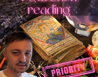 PRIORITY 1 Question In Depth Tarot Card Reading With 3 Cards, Same Day, Psychic, Clairvoyant, Within 24 Hour Fast Response