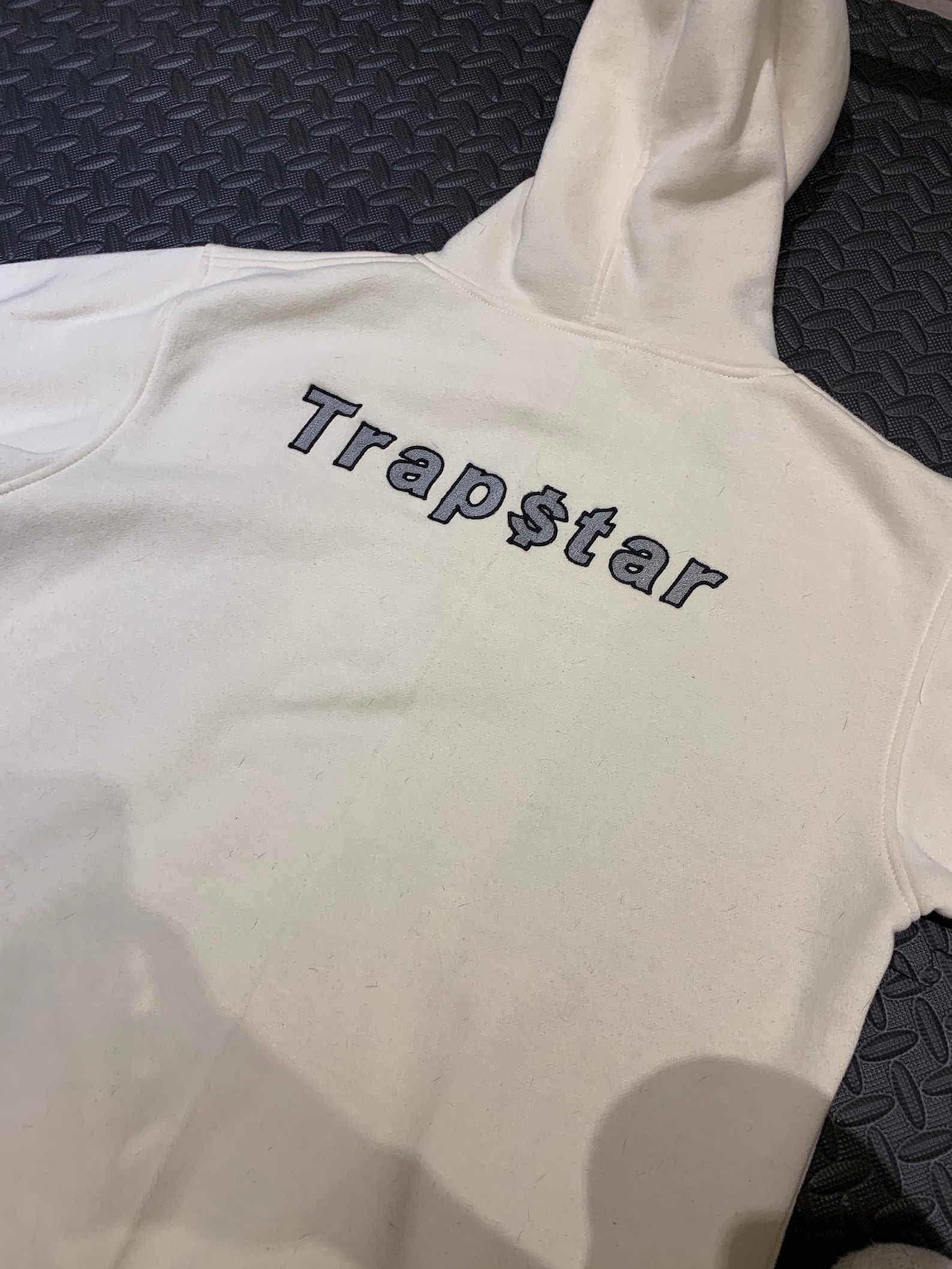 Cream premium fleece zip up hoodie trapstar embroidery Etsy