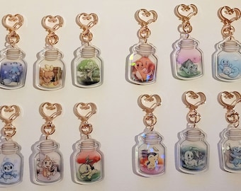 Pokemon In A Bottle Acrylic Charms+!