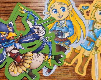 Legend of Zelda: BOTW, Hyrule Warriors and TOTK STICKERS+Pin!