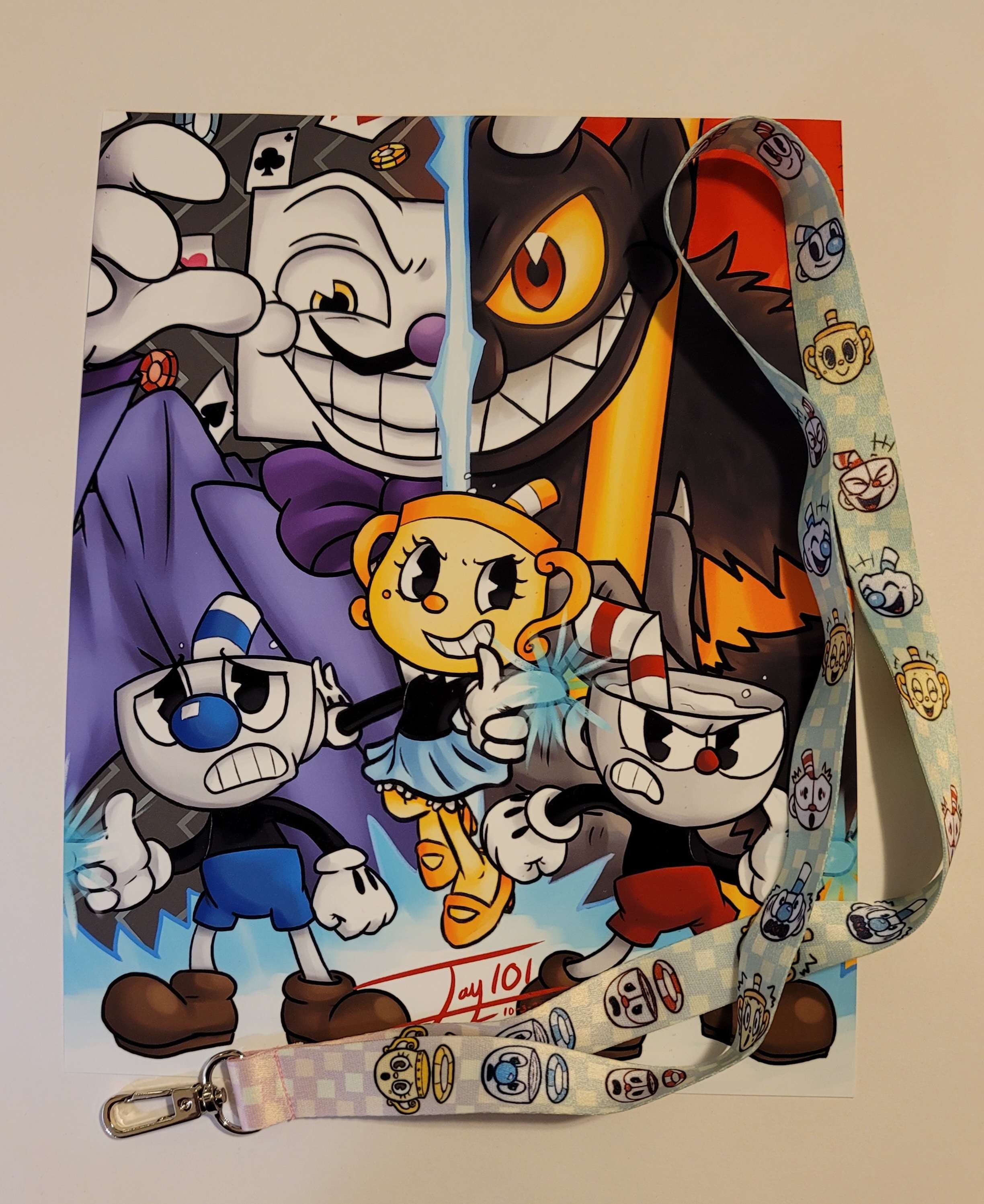 Cuphead King Dice Smackeroo 3 Double Sided Acrylic Charm 