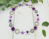 elegante Halskette mit Rosen, Blumen und Polaris