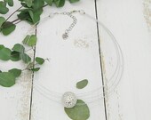 minimalistische Kette mit großer Sterlingsilber Kugel