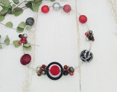 edle Statement Kette mit Muranoglas und großen Kugeln
