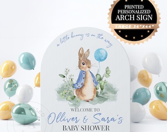 Peter Rabbit Blue or Pink Welcome Sign Arch, Classic Peter Rabbit Baby Shower Welcome Sign, Peter Rabbit Baby Shower Decorations,