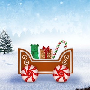 Christmas gingerbread train
