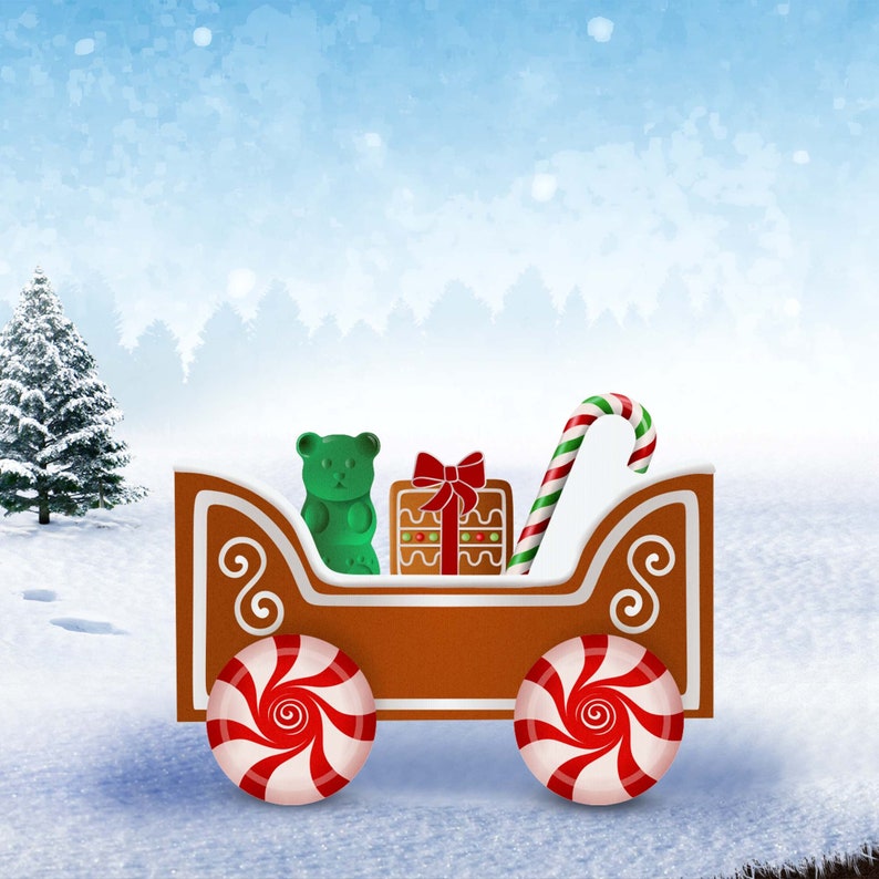 Christmas gingerbread train