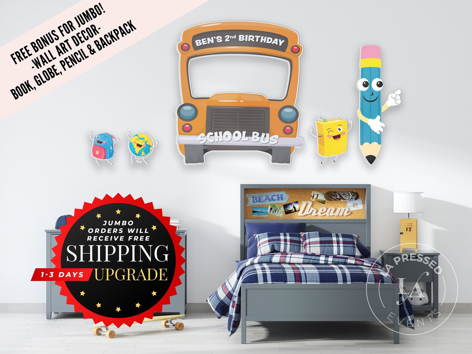 School Bus Photo Booth Frame School Bus Wall Art School Etsy