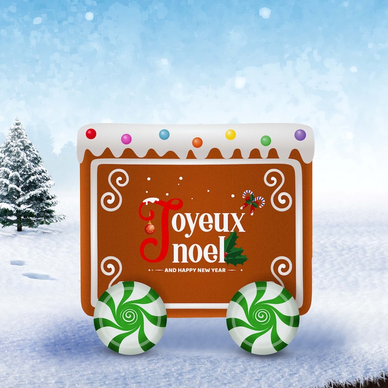 Christmas gingerbread train