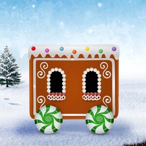 Christmas gingerbread train, candy train