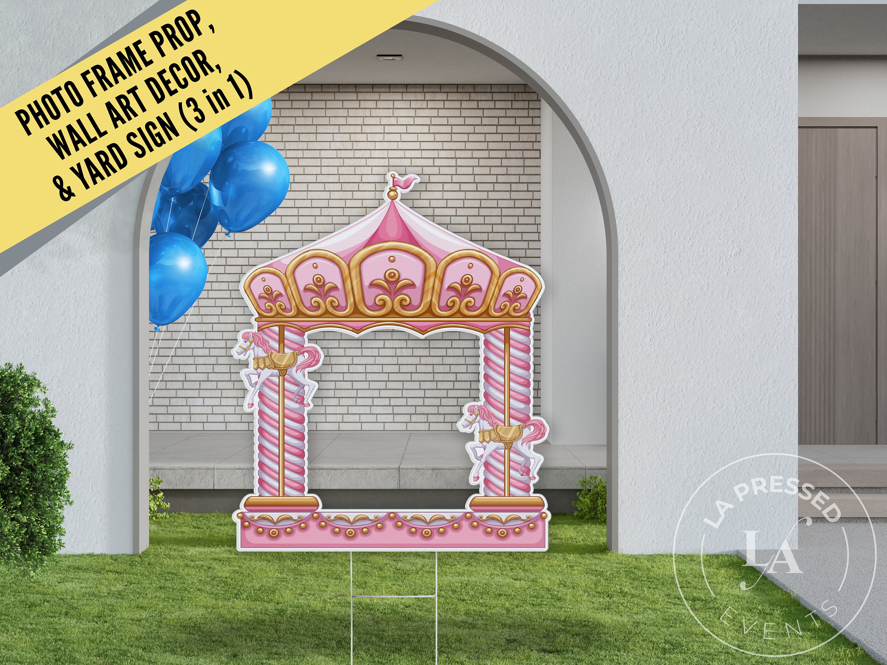 Carousel Photo Booth Frame Carousel Wall Art Carousel Yard Etsy