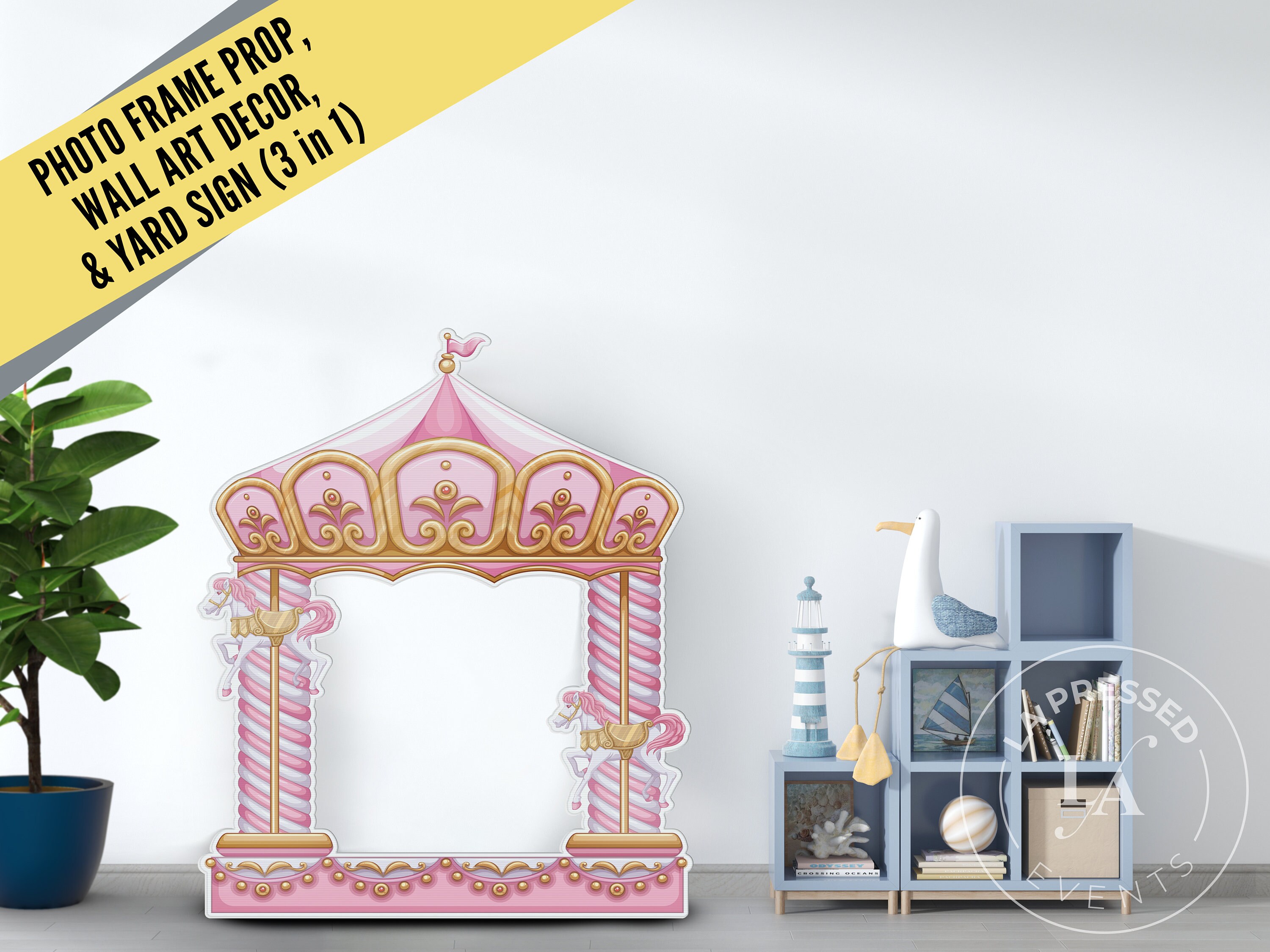 Carousel Photo Booth Frame Carousel Wall Art Carousel Yard Etsy