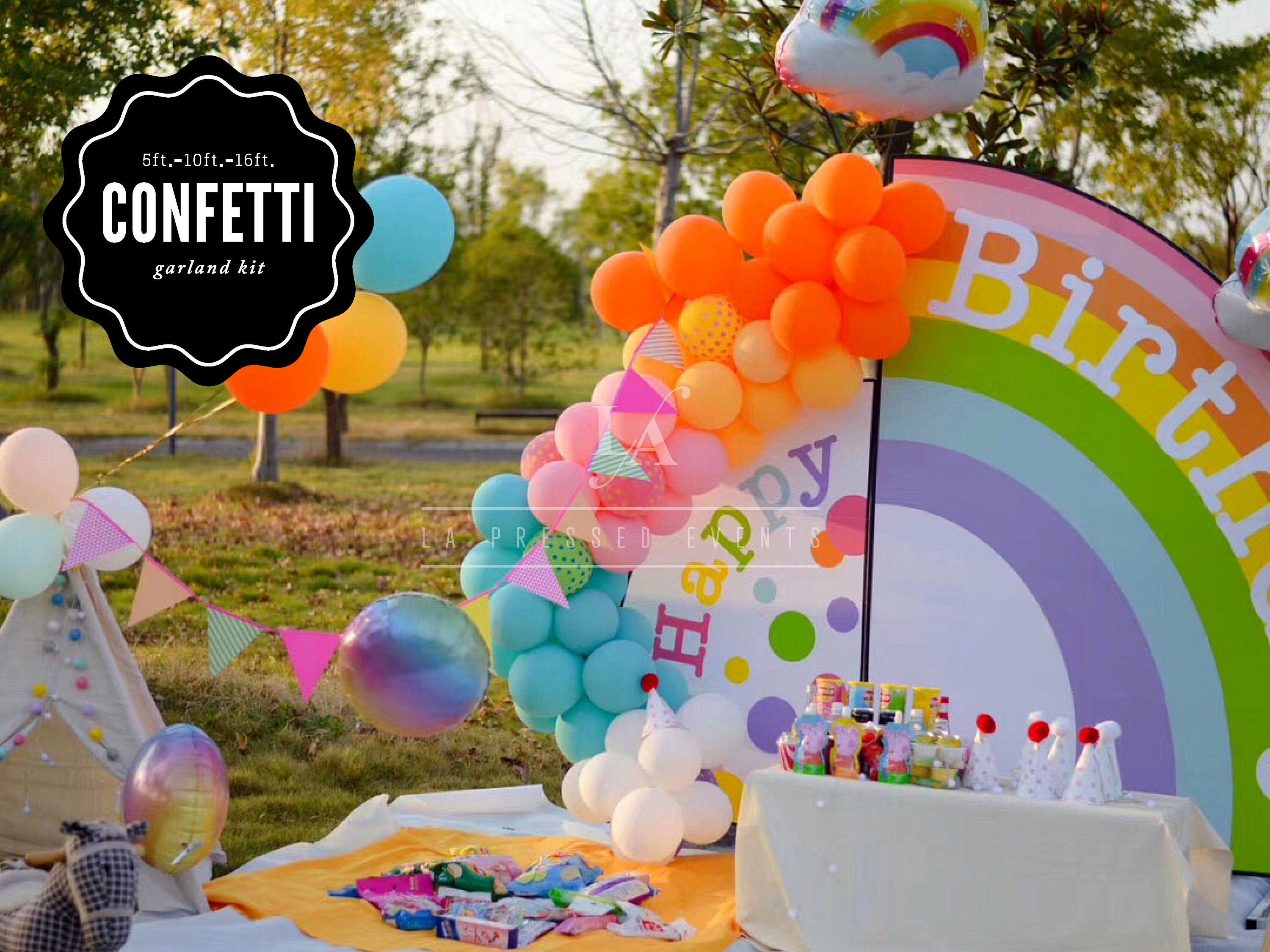 Confetti Balloon Garland Kit Pump Included Birthday Etsy