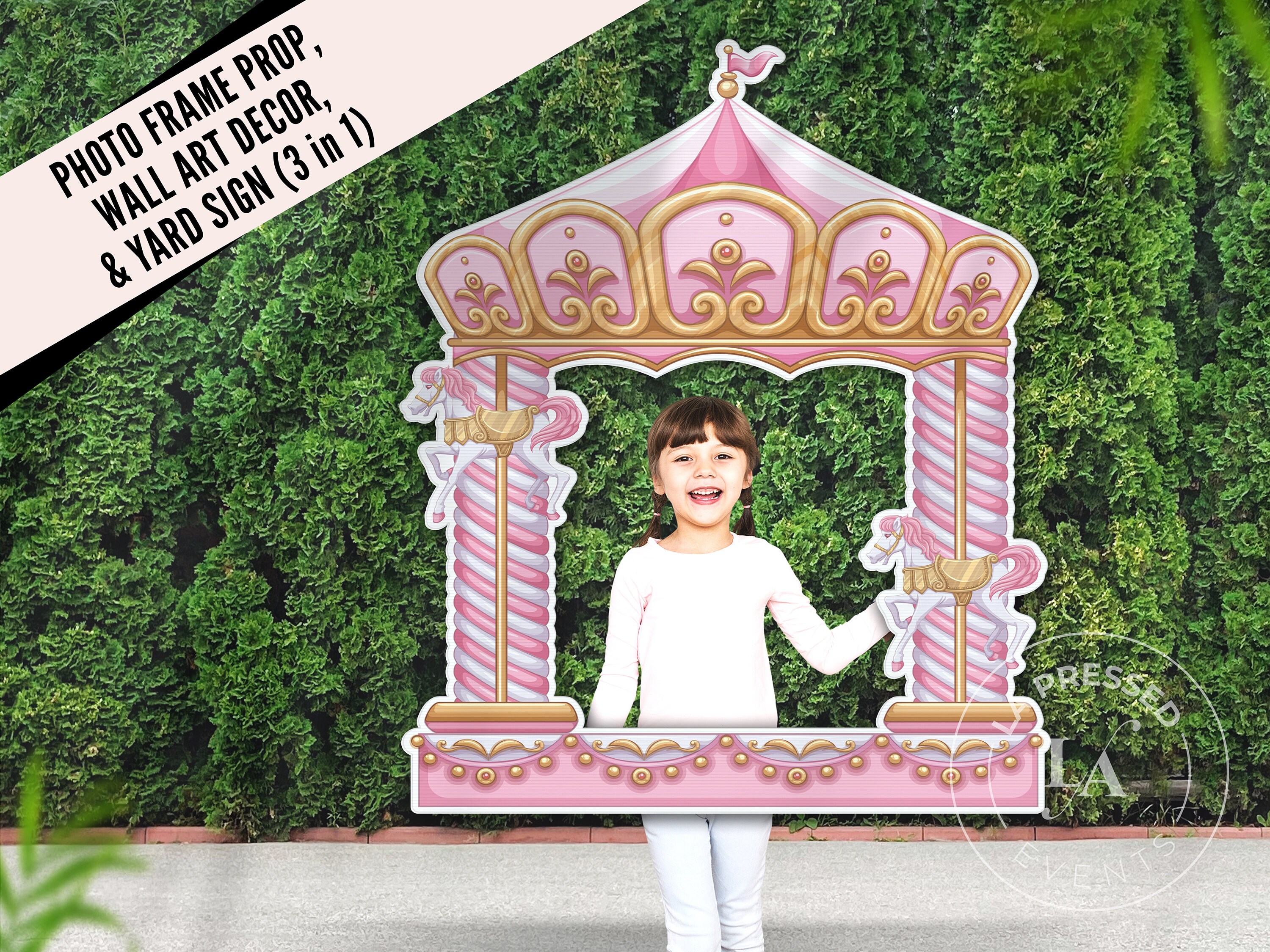 Carousel Photo Booth Frame Carousel Wall Art Carousel Yard | Etsy