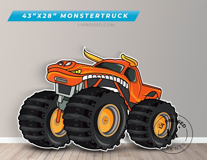 Monster Truck Birthday Cutouts Monster Truck Decoration Etsy