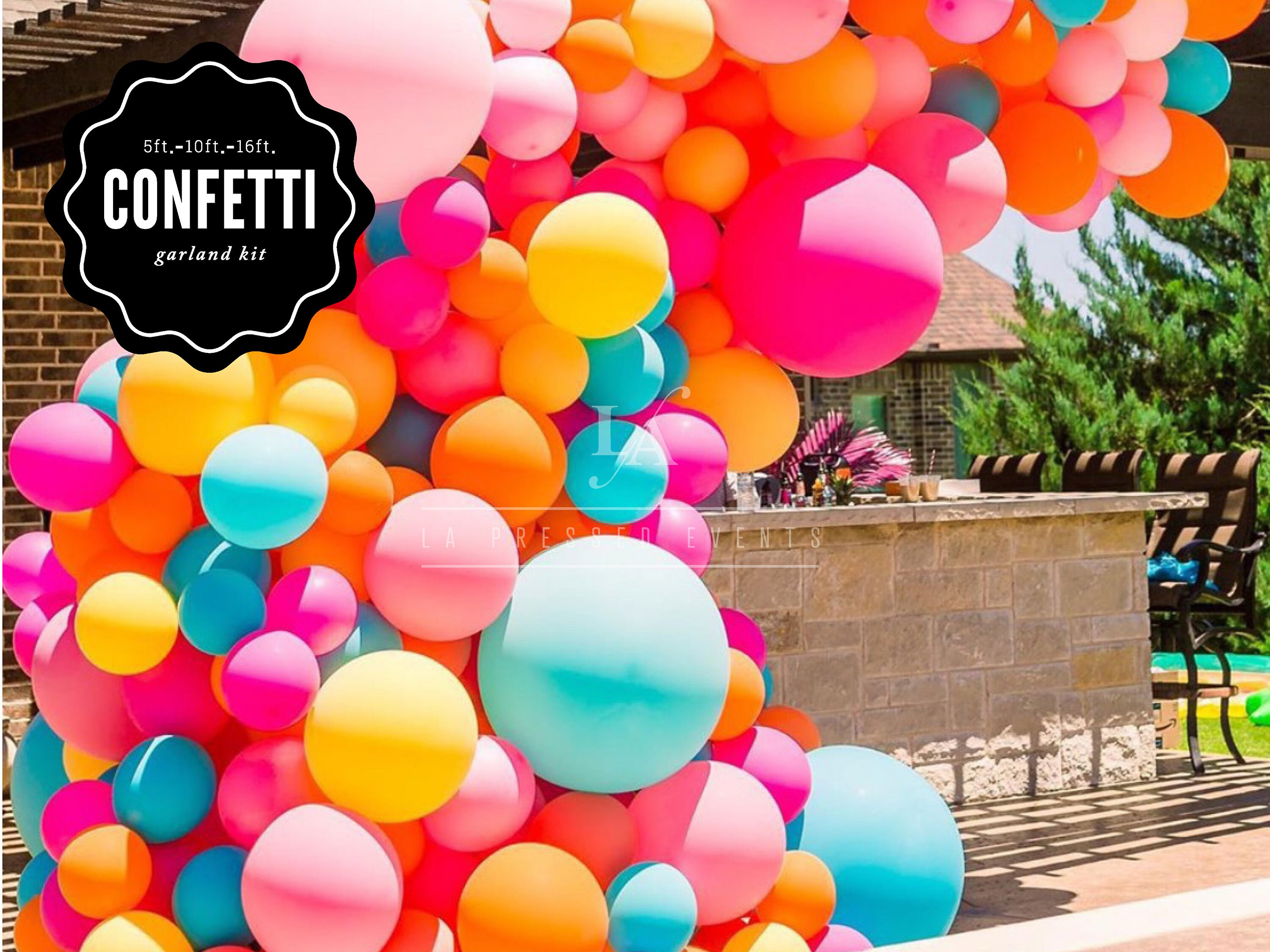 Confetti Balloon Garland Kit Pump Included Birthday Etsy