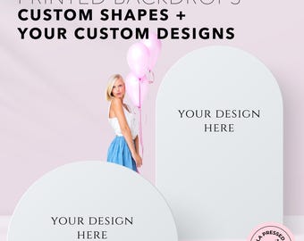 Custom Backdrop, Pastel Arch Backdrops, Custom Shapes, Board Sign Printing, Sign Printing Services, Pastel, Watercolor, Cutouts, Party Decor