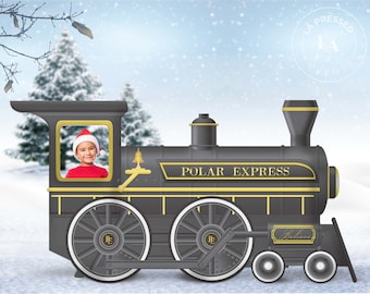 Polar Express Photo booth Cutout, Snow Train, Christmas Home Decor, Christmas Train Cutout, Christmas Train Yard Sign, Train Ornament, Decor