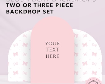 Blush Backdrop, Pink Bows, Pastel Arch Backdrops, Custom Shapes, Board Sign Printing, Sign Printing Services, Pastel, Cutouts, Party Decor