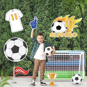 Soccer Printed Cutout, Soccer Fan Photo Booth, Soccer Ball Yard Sign, Big Ball Prop, Soccer Theme Party, Birthday Soccer Team