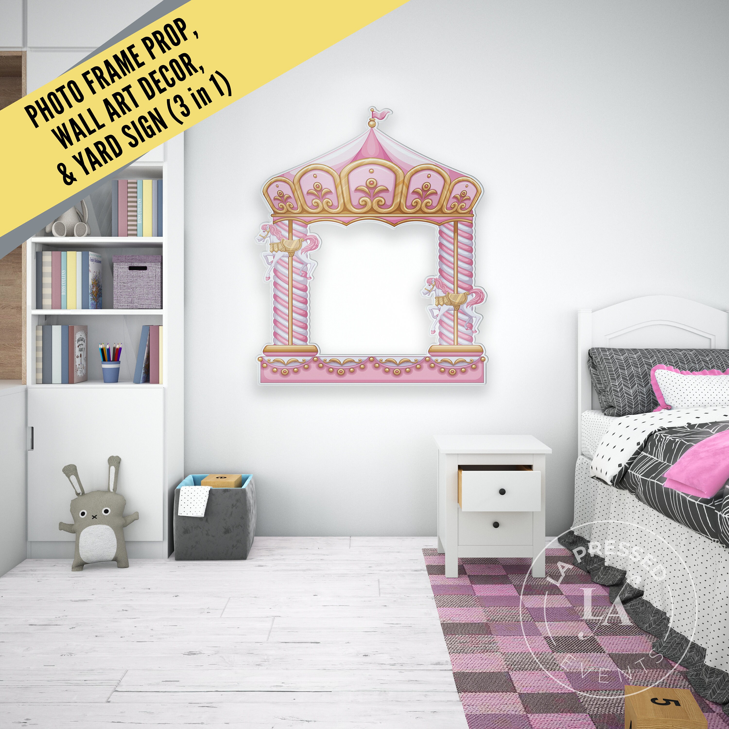 Carousel Photo Booth Frame Carousel Wall Art Carousel Yard Etsy