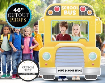Yellow School Bus, School Bus Photo Booth, School Bus Cutout Prop, School Bus Photo Frame, Back to School Decoration, School Bus Decorations