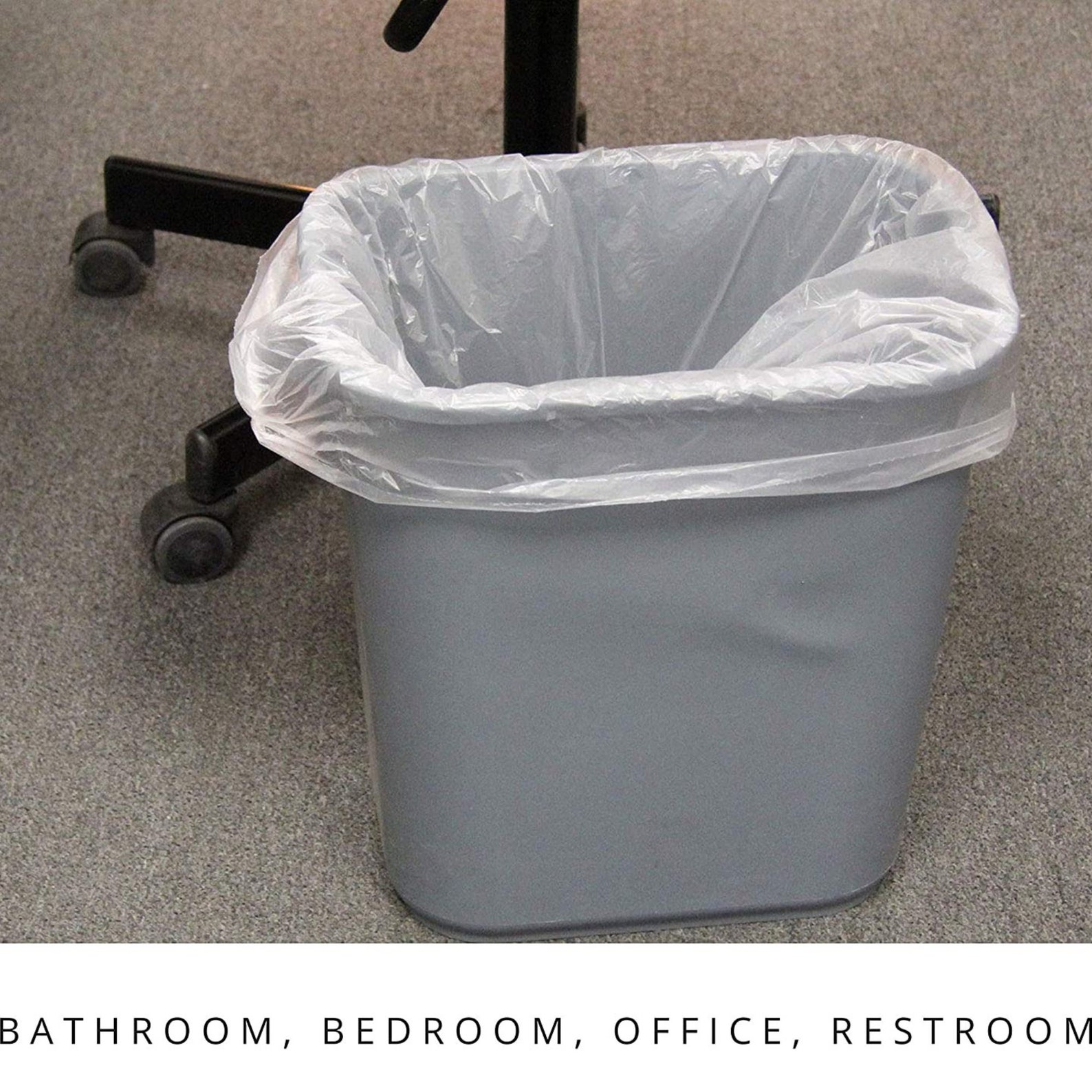 Netko Clear Plastic Garbage Bags 15 Gallon Waste Basket Bags Etsy