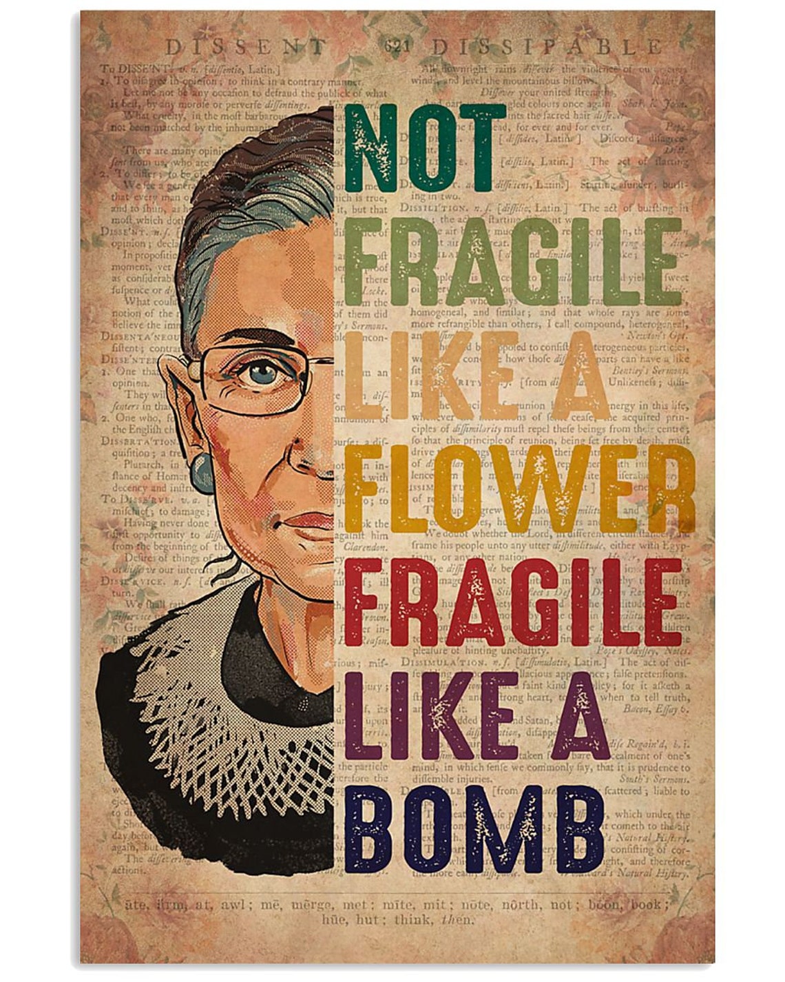 rbg fragile like a bomb quote shirt