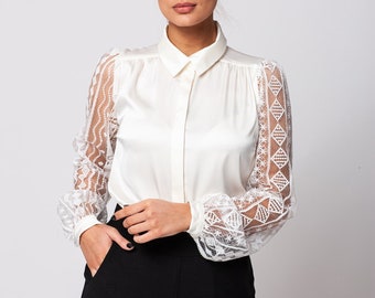 dressy white blouses for special occasions
