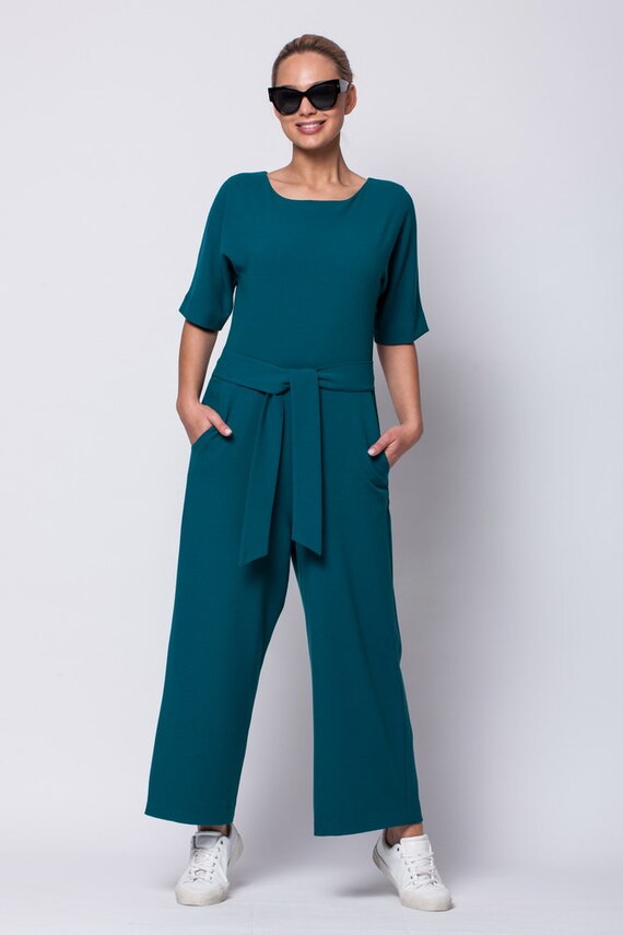 aqua green jumpsuit