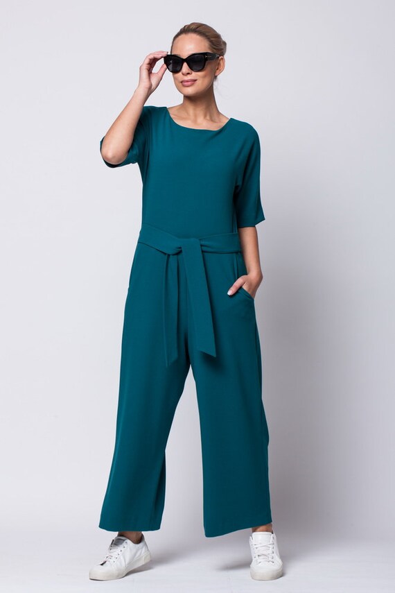 aqua green jumpsuit