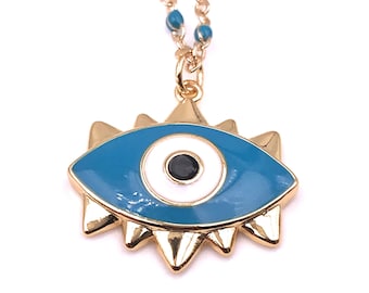 Evil Eye Pendant Necklace, Protection Necklace, Evil Eye Jewelry, Charm Necklace, Evil Eye Jewelry, Protection Jewelry, Mal de Ojo, Gift