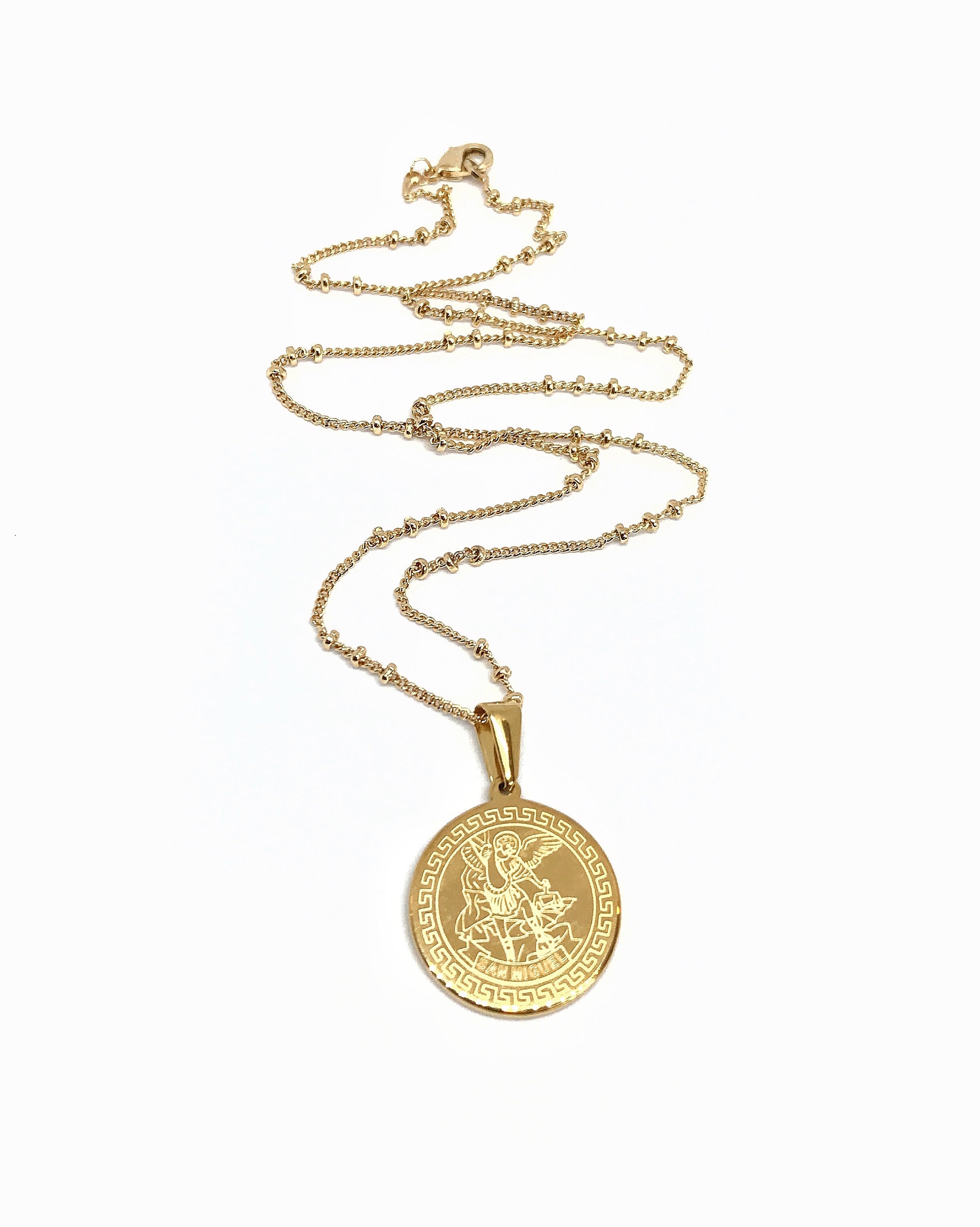 18K Gold Plated Saint Michael Archangel Medal Saint Michael | Etsy