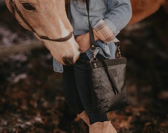 The Black Croc Savannah Saddle Bag