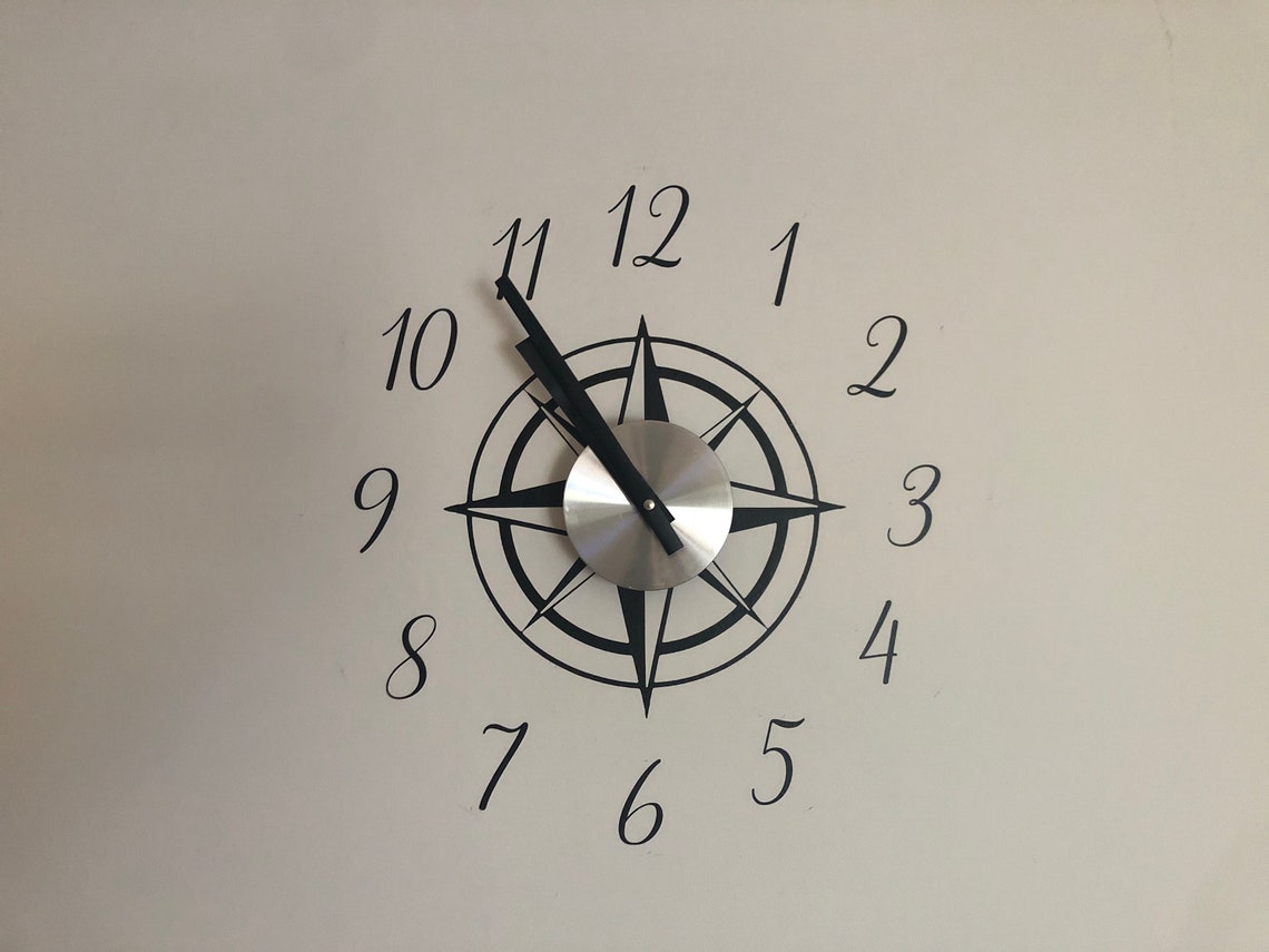 Wall Clock Decal Customised With Any Decal Wall Decoration Etsy