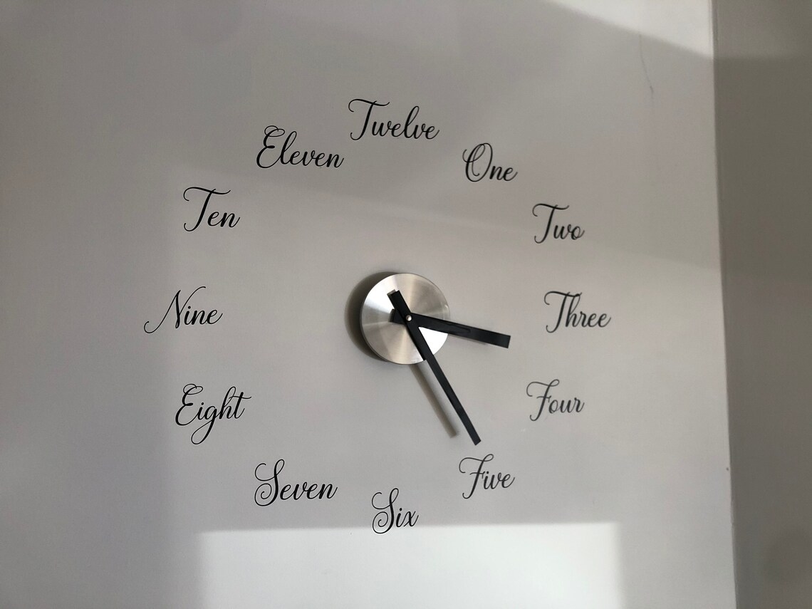 Wall Clock Decal Customised With Any Decal Wall Decoration Etsy