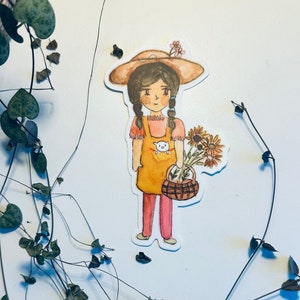Sunflower Girl Sticker
