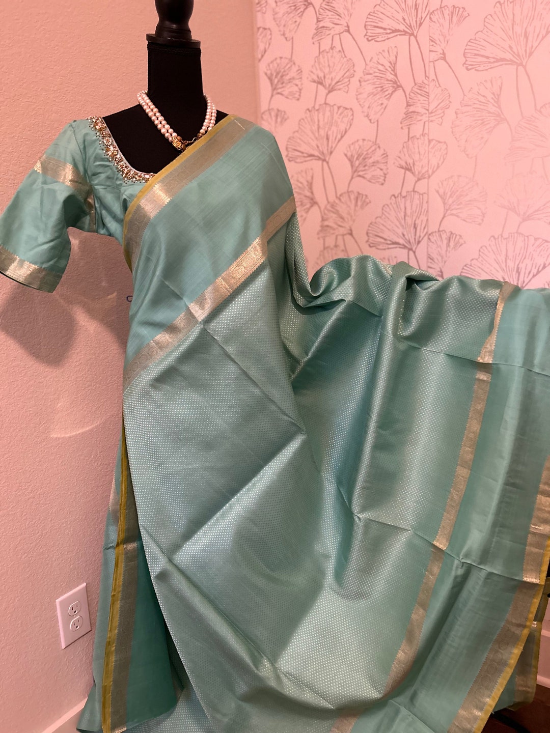 Pastel Green Kanchi Pattu Saree Online Shopping With Etsy