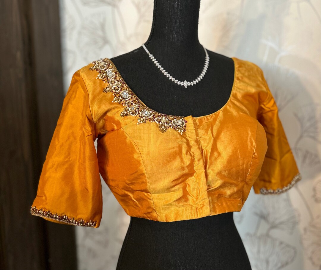 Hand Embroidered Blouses Hand Embroidered Readymade Blouse Etsy