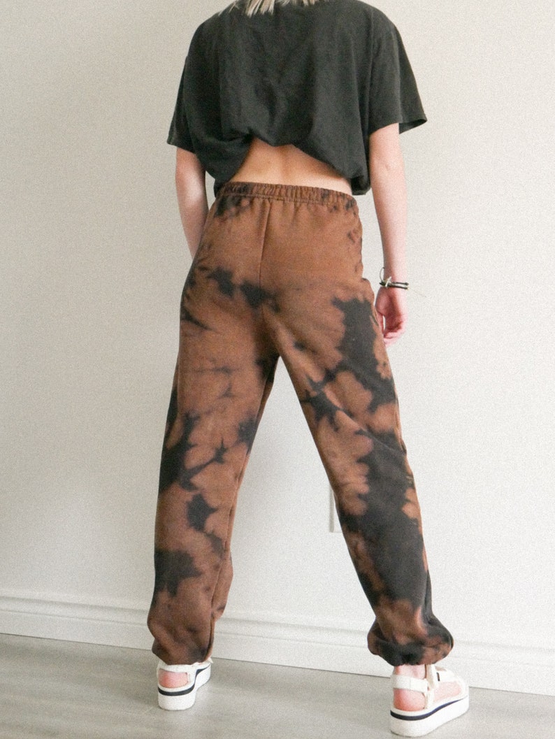 Black Tie Dye Sweatpants / Bleach Sweatpants / Sweatpants in Etsy