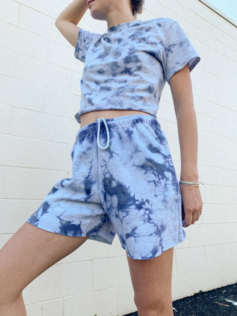 Marble Tie Dye Sweatsuit / Tie Dye Sweat Shorts / Sweat Set | Etsy